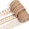 1 шт. Мешковина Лента Домашняя Лента Подарочная Упаковка Плетеная Лента Ручная работа Полая Плетеная Лента Декоративная Мульти-стиль