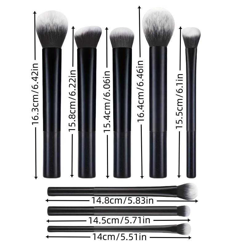 Новый 8-предметный Набор Разноцветных Кистей для Макияжа Портативная Кисть для Рассыпчатой Пудры Румян Тональная Кисть Кисть для Теней Кисть для Красоты