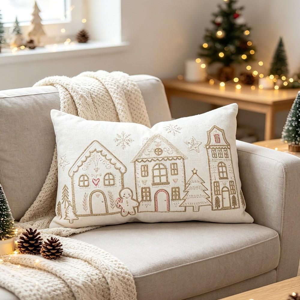 Breathable Christmas Pillowcases Sofa Home Decor Throw Pillow Case for Sofa Couch Living Room