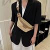 Fashionable Braided Women's Waist Bag  New Spring Korean Style Trendy Breast Bag Simple Casual Shoulder Bag