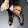 Luxury Brand Men's Boots Fashion Casual High-top Oxford Shoes Formal Chelsea Boots Color-blocking Boots Leather Lace-Up Boots
