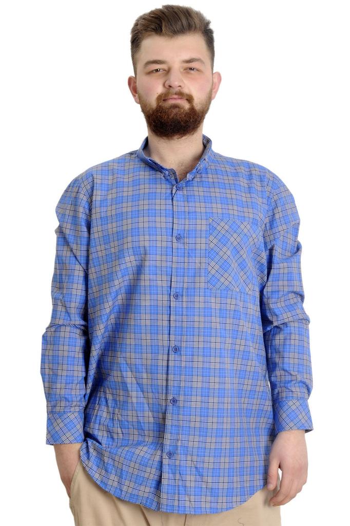 Мужская рубашка больших размеров размера плюс Xl Мужская рубашка больших размеров в клетку с длинным рукавом зеленая