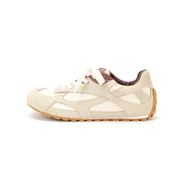 Женские универсальные осенние туфли B family, новая расцветка, круглый носок, ретро, спортивный и повседневный стиль, на шнуровке, одинарные