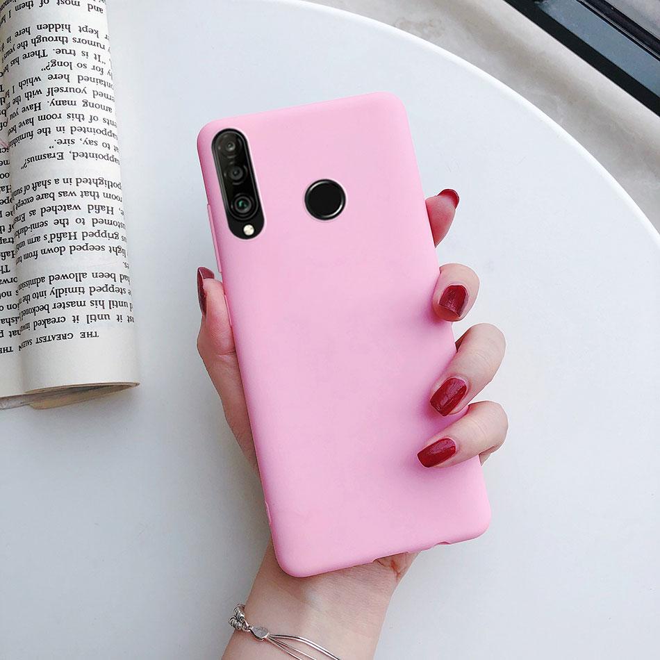 Силиконовый чехол для телефона цвета конфет для Huawei P30 Lite P20 Lite P40 lite EP Smart Z Y5 Y6 Y7 Y9 2019 Y5P Y6P Y7P матовый мягкий чехол