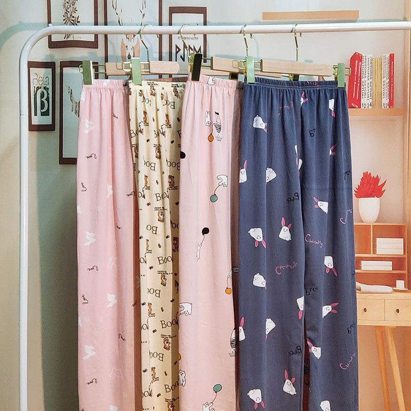 Женский мультяшный пижамный комплект - Рубашка с длинным рукавом и брюки, Домашняя одежда для маленьких студенток на весну и осень