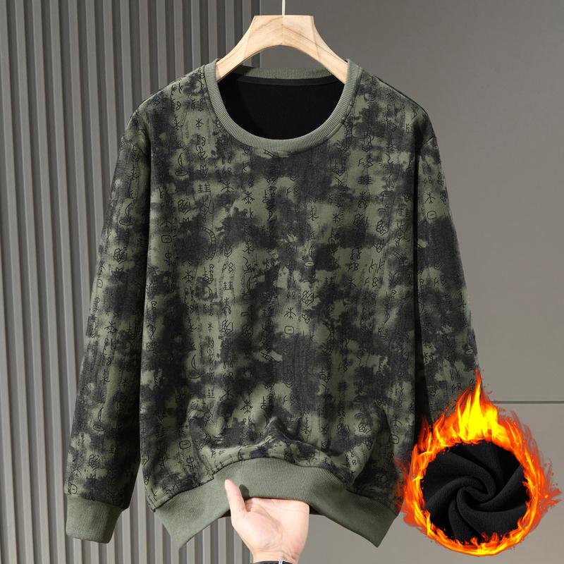 Мода больших размеров 6XL-11XL Осенние толстовки оверсайз для мужчин Одежда Толстые Теплые с подкладкой из искусственного флиса Топы с длинным рукавом Повседневные мужские пуловеры