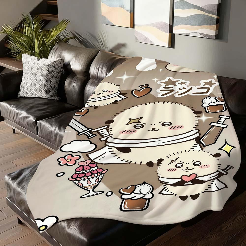 Cartoon cute C Chii K KawaS Blanket For Sofa Office Bed Plane Travel Sleep Read Relax Camping Soft And Warm