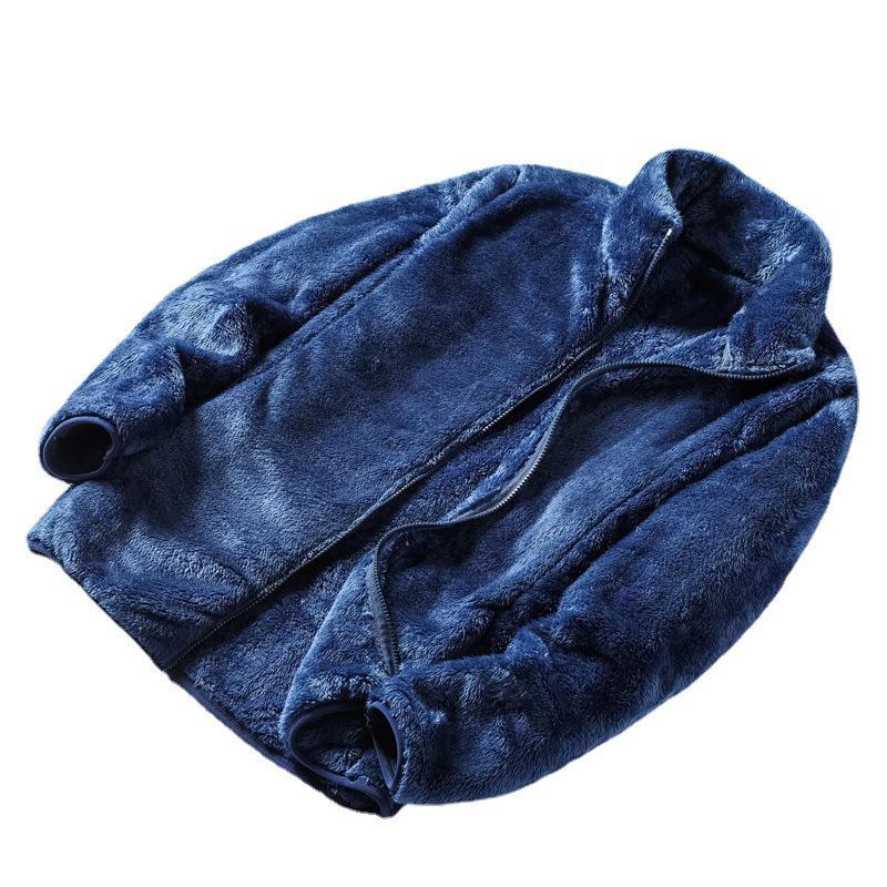 Женская и мужская двухсторонняя куртка из кораллового флиса - толстый, теплый флис для использования на открытом воздухе