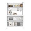 Wheeled Kitchen Storage Cabinets Wear Resist Metal Cabinet Organizer Movable Multi-Layer Floor Storage Cabinet for Home Kitchen