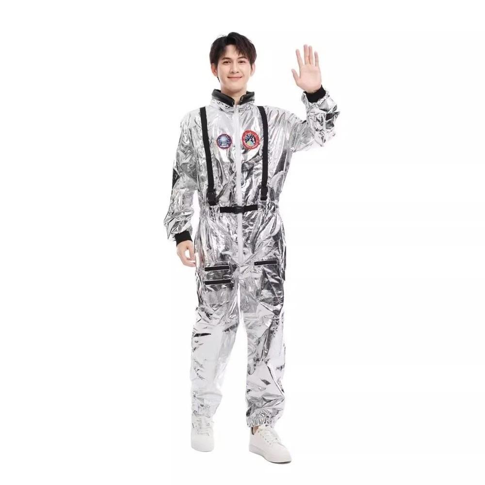 Jumpsuit Style Spacesuit Silver Cosplay Costume Couple Costume Space Suit Stage Performance