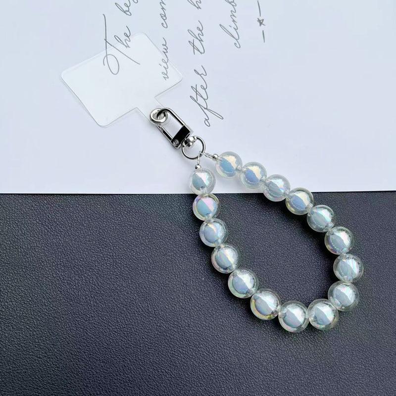 Роскошный браслет из бисера, цепочка для телефона, акриловая подвеска для iPhone 11 13 Pro Max, женская Золотая цепочка с защитой от потери, подвесные украшения