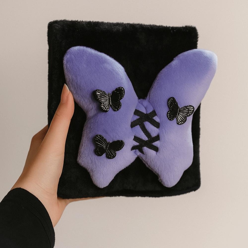 Пушистая обложка Съемная книжка для карт Альбом на 3 дюйма со свободными листами Книжка для карт формата A5 Личная коллекция