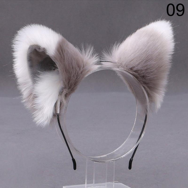 Ободок с меховыми ушками