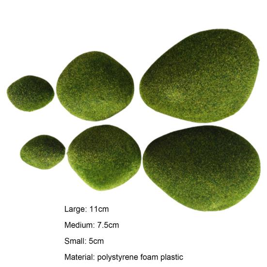 1 упаковка искусственных камней из мха, нечеткие, не увядающие, компактные, высококачественные, искусственные, покрытые мхом, камни для горшечных растений