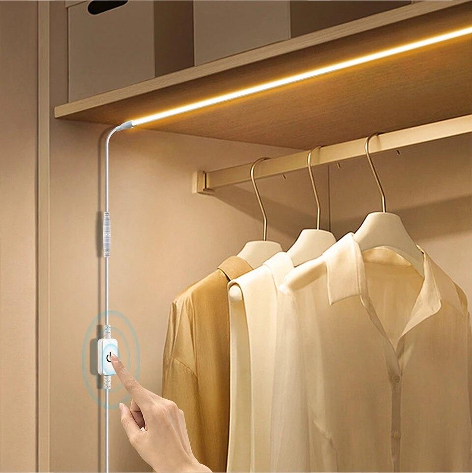 5V USB LED Neon Light Strip Touch Sensor Dimmable Flexible Neon Sign Tape 120LED With Wireless Remote Control Ribbon Room Decor