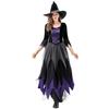 Halloween Witch Costume Vampire Black Purple Dress Magic Witch Stage Cosplay