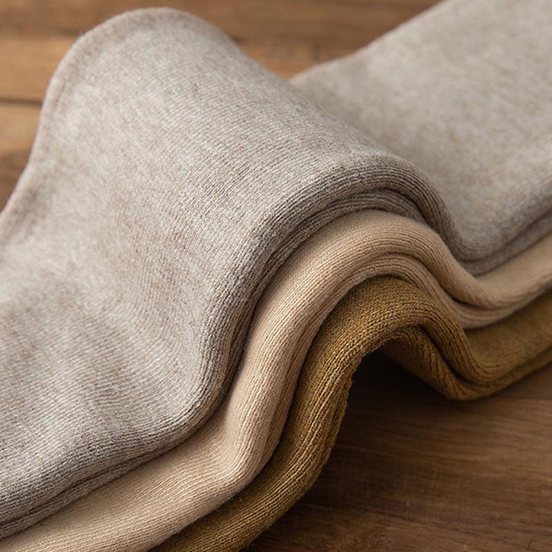 Зимние однотонные утепленные наколенники выше колена, теплые флисовые длинные носки