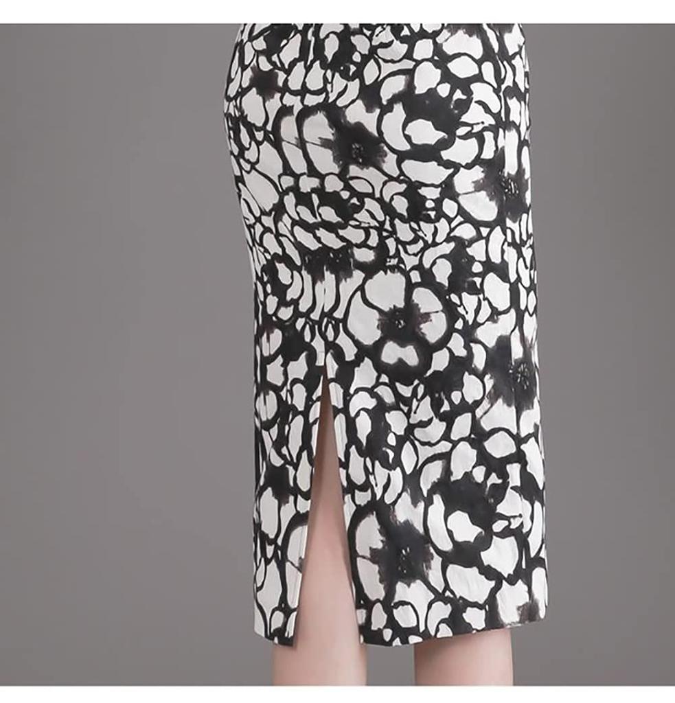 Village Tight Floral Print Sheath Short Sleeve Party Cabaret Summer Beautiful Neat and Beautiful Sexy Suitable for and Everyday 1018 H&T Women's