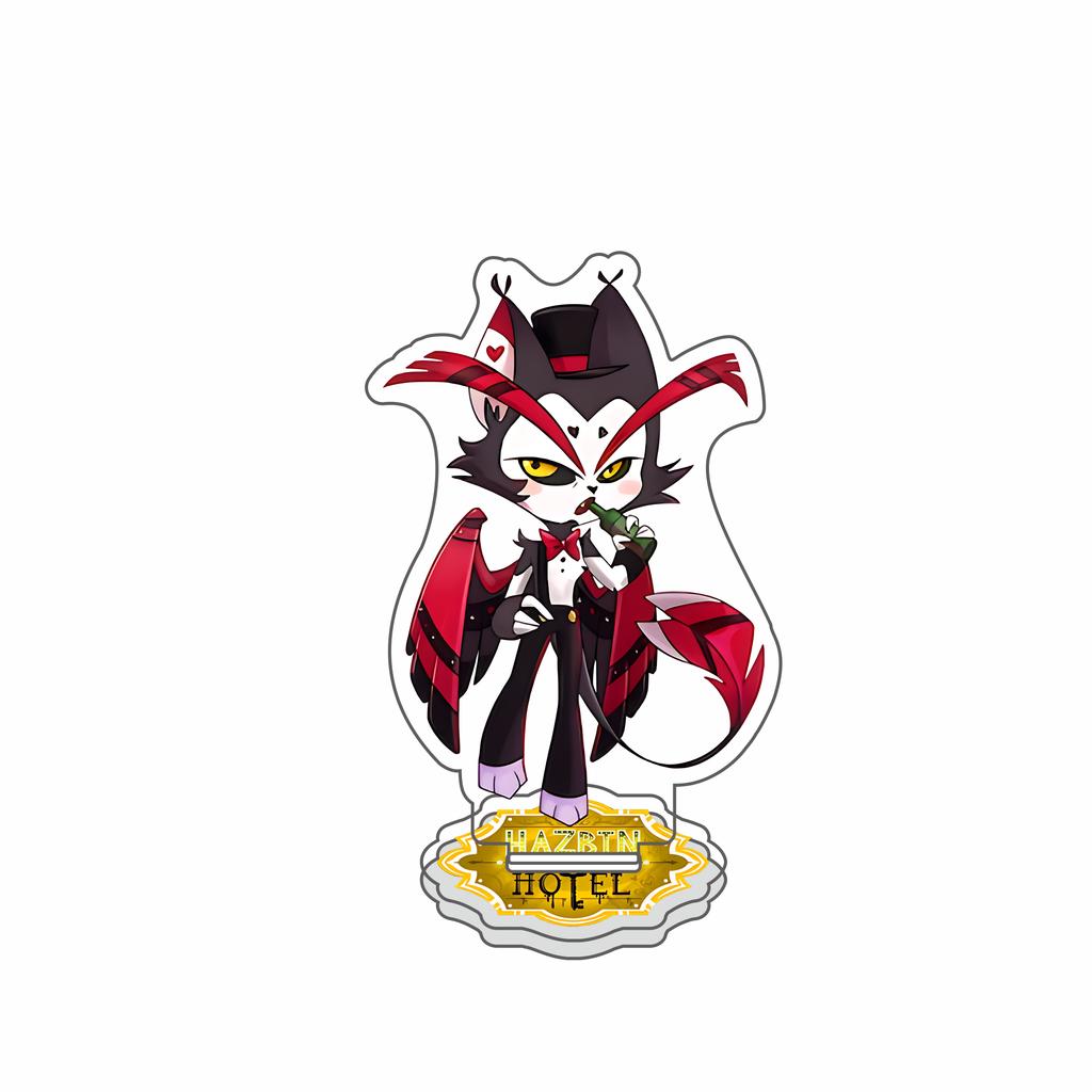 Аниме Фигурка Hazbin Hotel Чарли Морнингстар Вагги Аластор Акриловая подставка для фигурки Настольное украшение Фестивальный брелок
