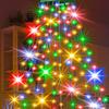 Рождественская светодиодная гирлянда с функцией памяти, 8 режимов, звезда-верхушка, водонепроницаемая, питание от USB, огни для рождественской елки