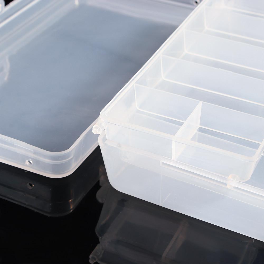 Universal Compartments Plastic Double Tray Tackle Box Hand Tool Organizer Storage Cases Two-Sided