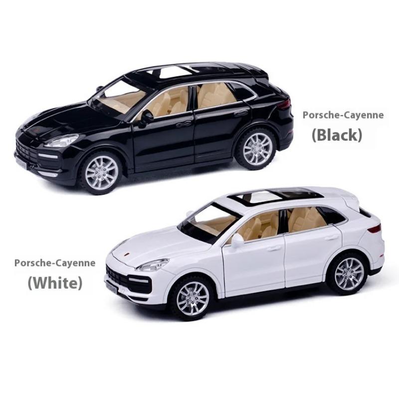 Масштаб 1/32 Сплавная машина Porsche Cayenne Turbo Литая модель Звук Свет Миниатюрная модель автомобиля Декоративные модные украшения для подарка другу