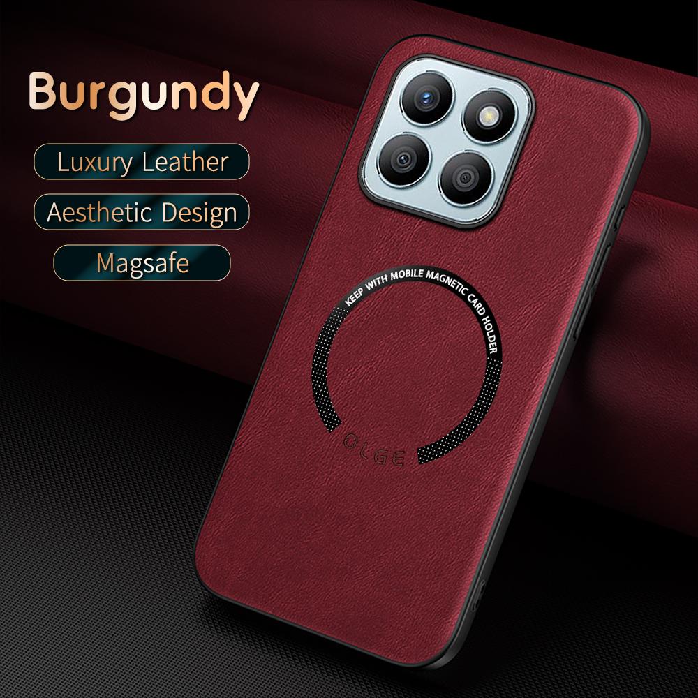 Для Honor X8B Чехол для телефона из искусственной кожи с коровьим узором, с мелкими отверстиями, с магнитным кольцом, с мягкими краями, противоударный, против отпечатков пальцев
