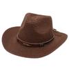 Hiking Straw Cowgirl Hat Summer Sunscreen Visor Cap Fashion Western Cowboy Hats  for Women Men