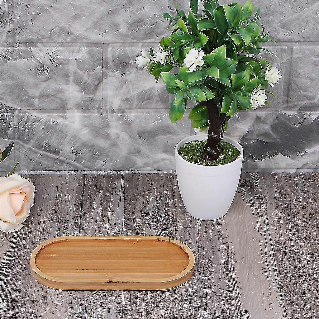 Oval bamboo tray, natural dessert cup tray, small wooden cheese board