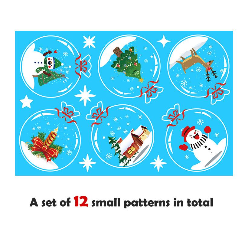 1 комплект рождественских электростатических наклеек на окна в виде снежинок для детской комнаты, рождественские украшения, наклейки на новогодние обои