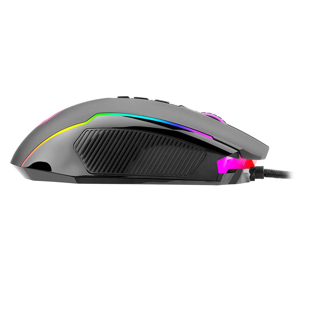 Проводная игровая мышь Redragon M910-K Ranger Basic RGB, 8000 точек на дюйм, 9 программируемых кнопок с кнопкой быстрого срабатывания — черная