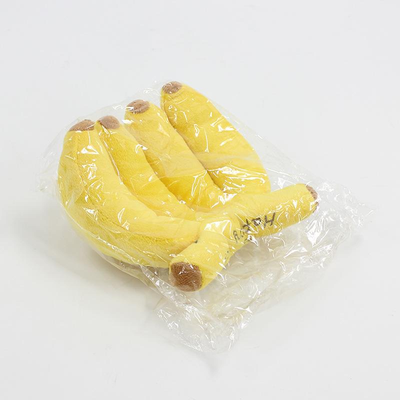Banana Squeaky Plush Dog Toy Soft Bite Resistant Chew Toy for Puppy Small Medium Dogs Interactive Teething Pet Supplies