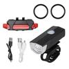 USB Rechargeable Bicycle Headlight and Taillight Waterproof for Enhanced Nighttime Safety