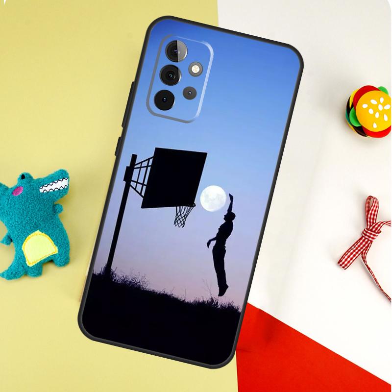 Спортивный чехол для телефона Samsung Galaxy A05 A06 A16 A54 A34 A14 A55 A35 A15 A53 A33 A13 A22 A32 A52 с рисунком Баскетбольный спорт