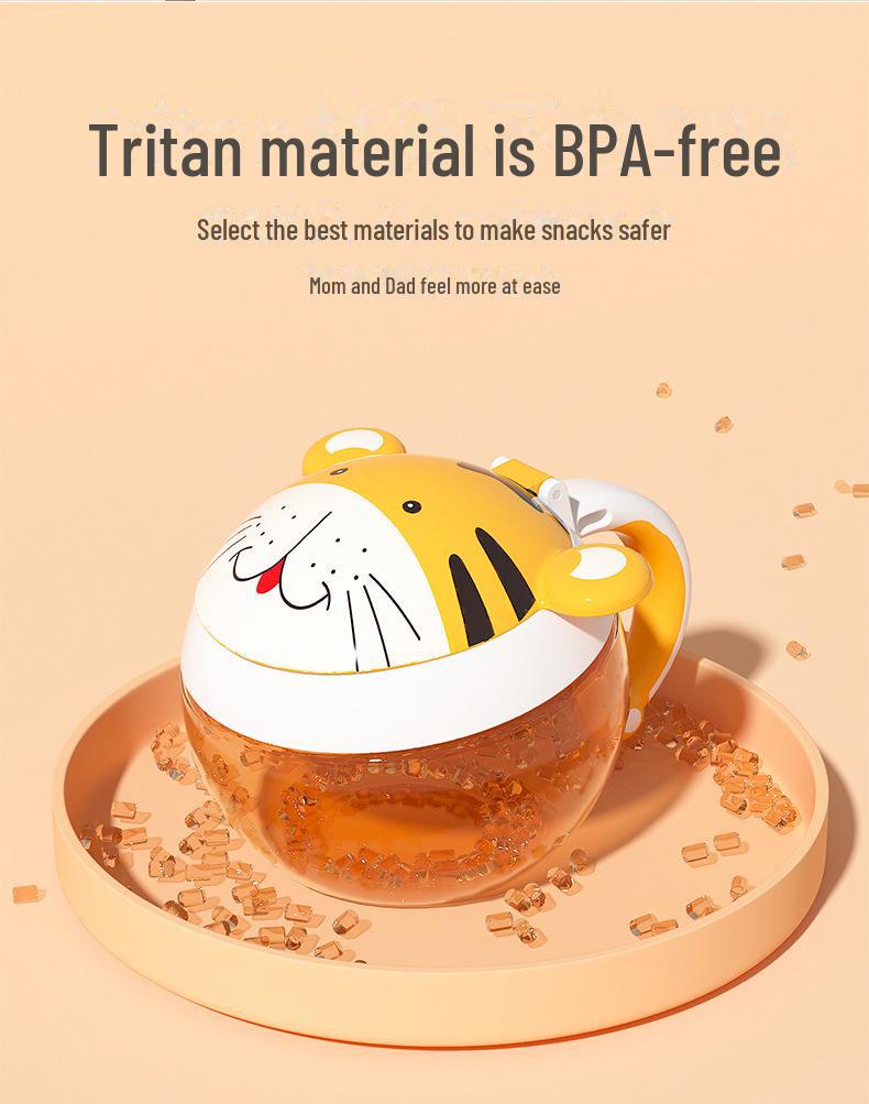 «Запечатанная миска для закусок из тритана с рисунком для детей — подходит для улицы и малышей»
