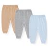 3 предмета унисекс, однотонные штаны для новорожденных девочек, хлопковые штаны для маленьких мальчиков, четыре сезона, брюки для малышей, летний комплект леггинсов