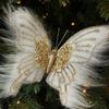 Sequin Bead Butterfly Ornament Fabric Wing Party Decor Multi Color Xmas Hanger  Xmas Tree