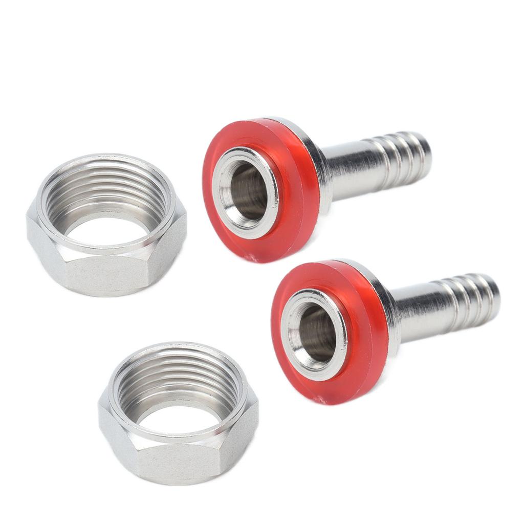 2PCS American Type Keg Coupler Stainless Steel Beer Barrel Connector for 5 16in ID Beer Hose