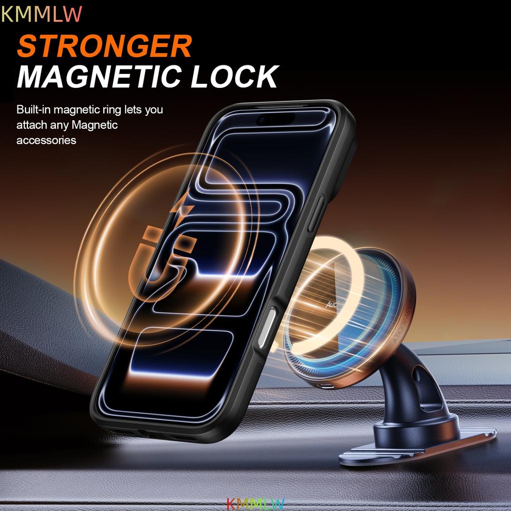 Магнитный чехол-подставка с кольцом для iPhone 17 Pro Max Защита сдвижной крышки объектива камеры ТПУ-каркас Пластиковая задняя крышка