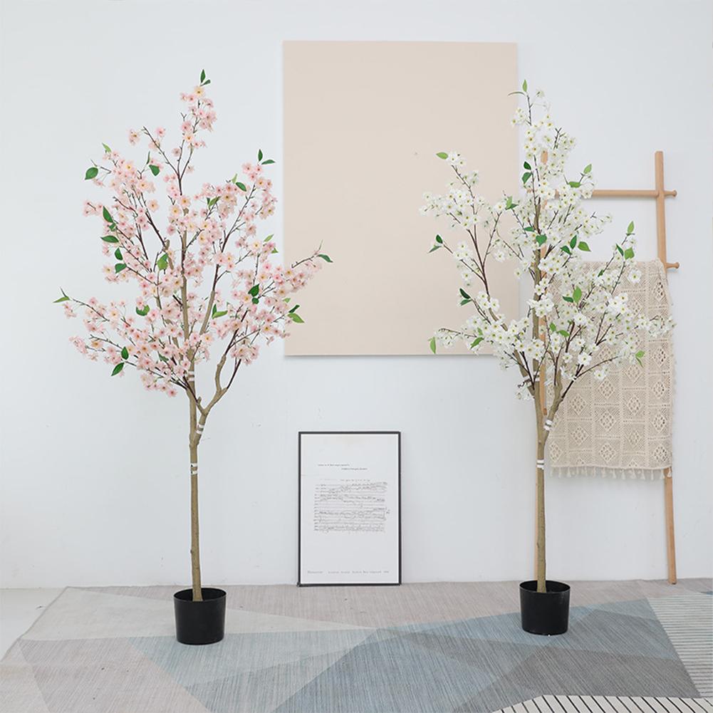 Tall Artificial Cherry Blossom Tree Lifelike Flowers Replica Artificial Plant Fake Cherry