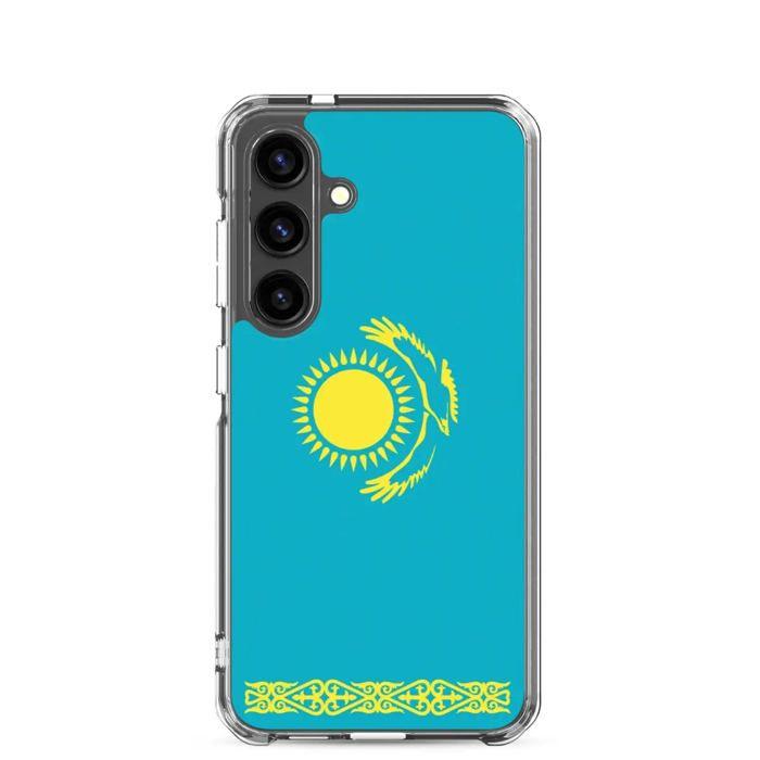Coque Téléphone - Kazakhstan Officiel - Samsung Galaxy S24 Plus - Drapeau - Souple - Multicolore