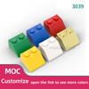 400 шт. MOC 3039 Черепица 2x2 DIY Enlighten Строительный блок Совместимый Скат 45 2*2 Толстая Фигурка Образовательный Собирает Частицы