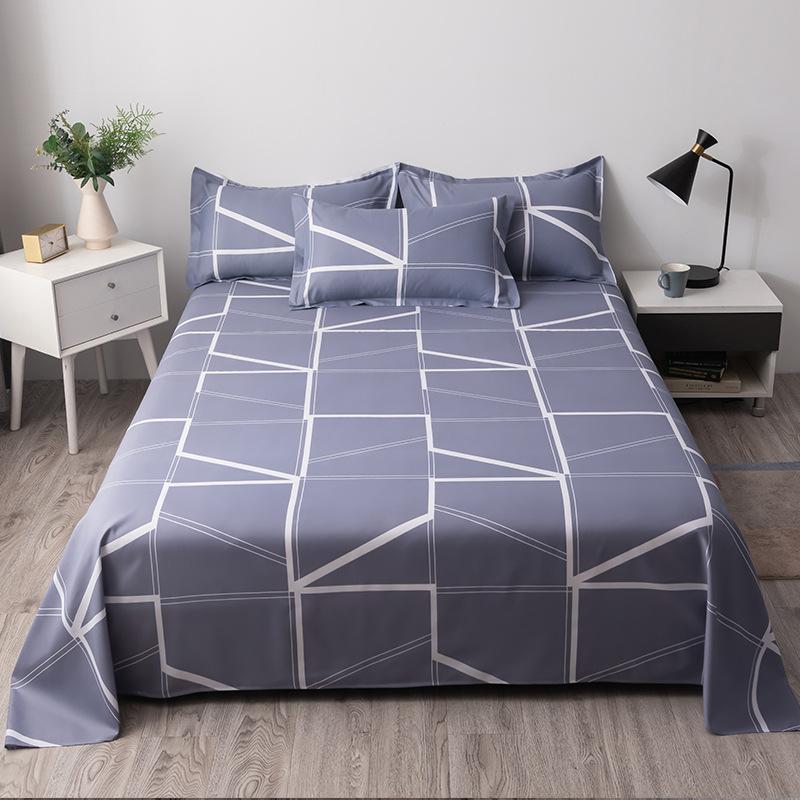 INS Style Bed Sheet One-Piece Winter 1.8m Double Bed 1.2m Student Dormitory Single Bed Minimalist Washed Cotton Quilt