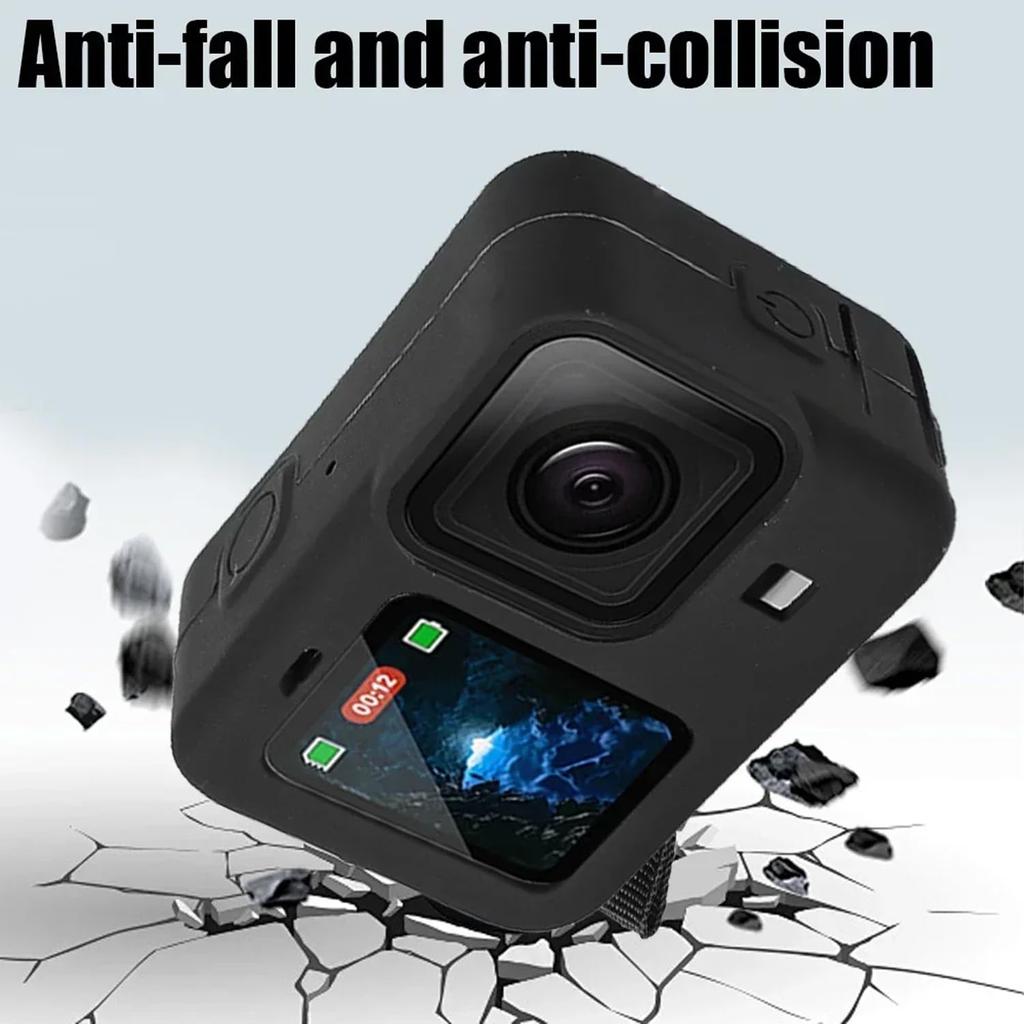 Чехол для камеры GoPro HERO13 Black, 2 пленки для объектива, 2 пленки для дисплея, противоударный чехол для GoPro HERO13, ветрозащитный чехол для мобильного телефона, силиконовый чехол для объектива