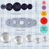 100/120Pcs Cover Button Kit with Tool 6 Size DIY Fabric Cloth Cover Button with Fabric Cutting Template for DIY Covered Buttons