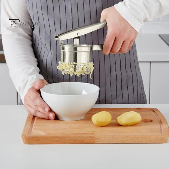 Машинка для картофеля из нержавеющей стали, эргономичная ручка, легко моющийся пресс для картофеля для домашней кухни
