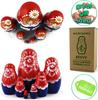 MATRYOSHKA&HANDICRAFT Nesting Dolls - Matryoshka, Matrioska, Babushka, Matraska Russian 7 Nesting Dolls for Children - Matryoshka Russian Nesting