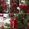 1/2pcs Elegant Christmas Velvet Pendant Red Plucked Deer Bell Pendant Plastic Home Decoration