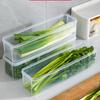 4-Pack Kitchen Long Rectangular Food Storage Containers, Plastic Reusable Refrigerator Organizer Boxes
