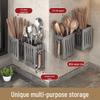 Wall-mounted Kitchen Drain Rack and Storage Box for Chopsticks and Spoons